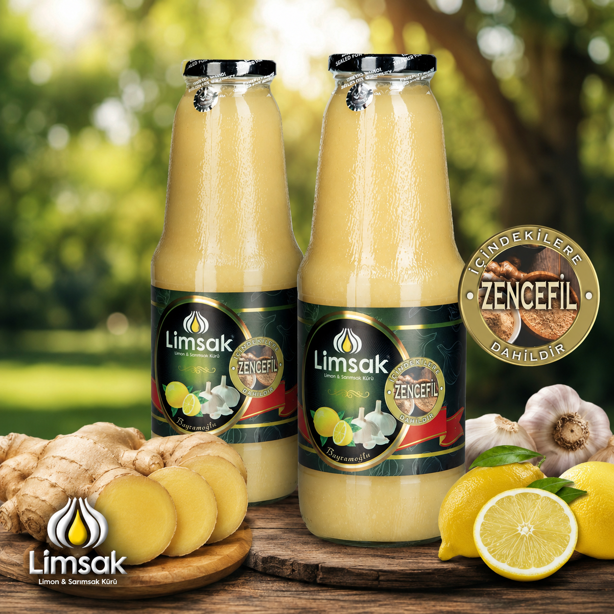 LİMSAK® Zencefilli Limon Sarımsak Kürü 2 x 1 LT